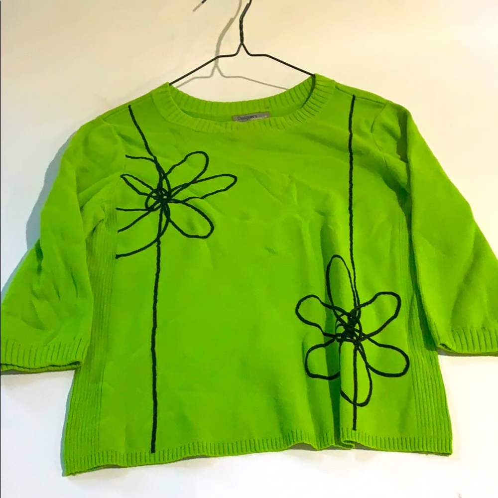 designers originals green sweater